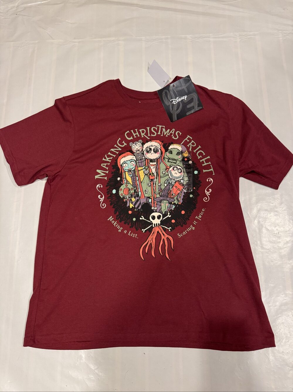 Menโs NWT Disney The Nightmare Before Christmas Making Christmas Fright Graphic